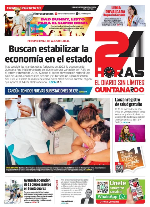 Portada de 24 Horas Quintana Roo
