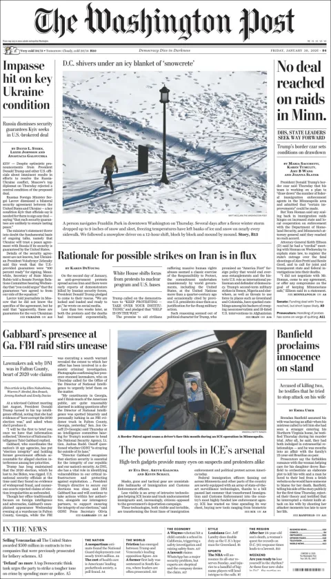 Portada de The Washington Post