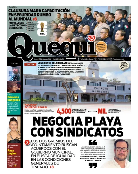 Portada de Quequi del viernes, 30 de enero de 2026