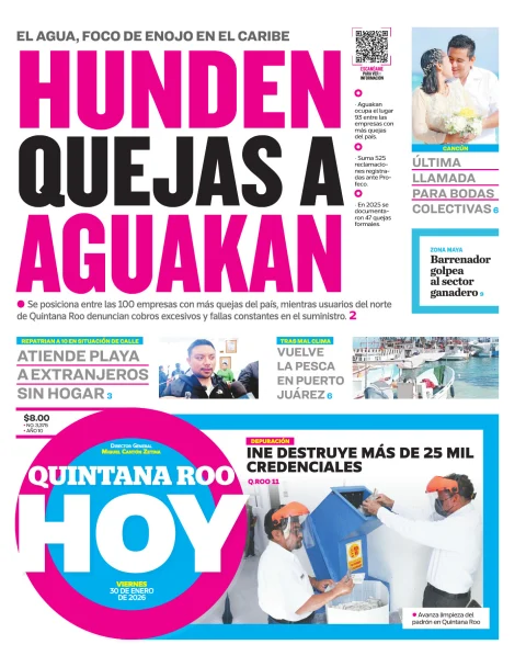 Portada de Quintana Roo Hoy (portada)