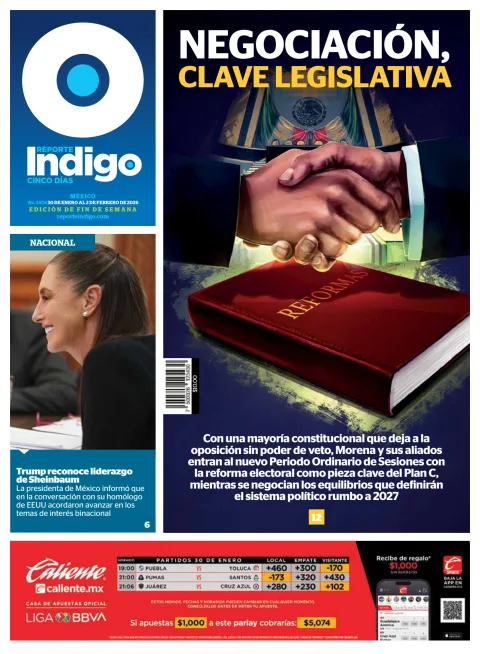 Portada de Reporte Indigo Nacional del viernes, 30 de enero de 2026