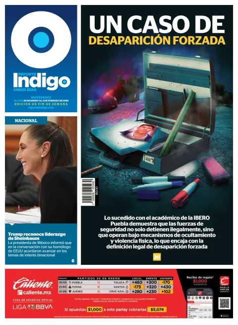 Portada de Reporte Indigo Monterrey del viernes, 30 de enero de 2026