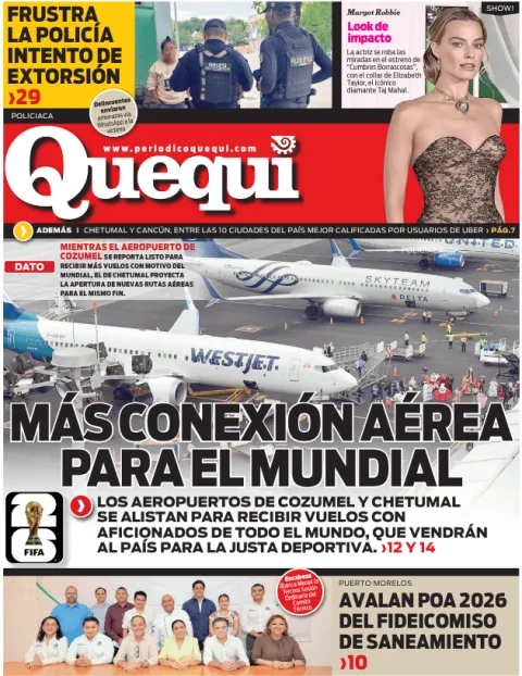 Portada de Quequi (contraportada) del viernes, 30 de enero de 2026