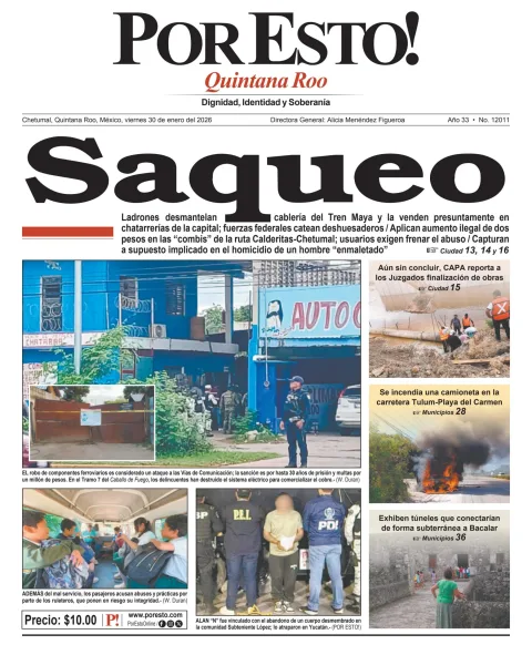 Portada de Por Esto (quintana Roo Chetumal)