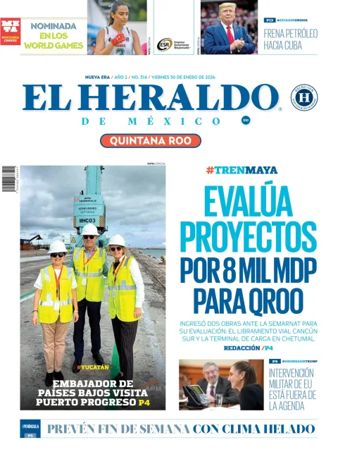 Portada de El Heraldo de Mexico - Quintana Roo