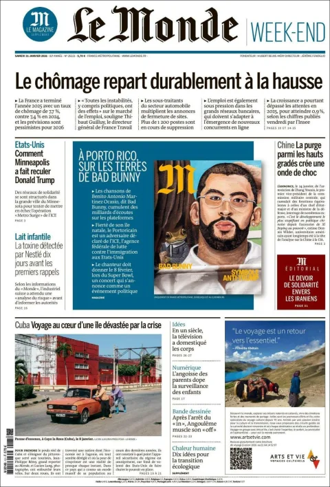Portada de Le Monde