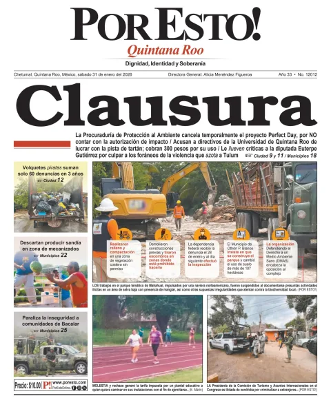 Portada de Por Esto (quintana Roo Chetumal)