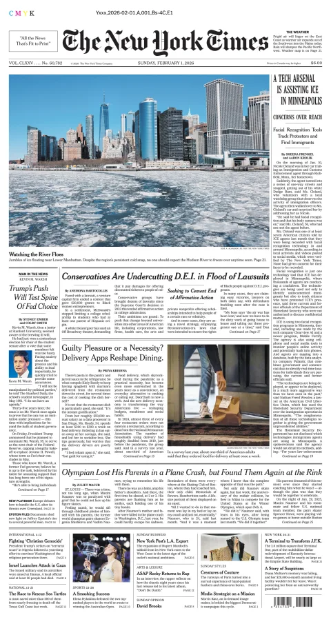 Portada de The New York Times (national)