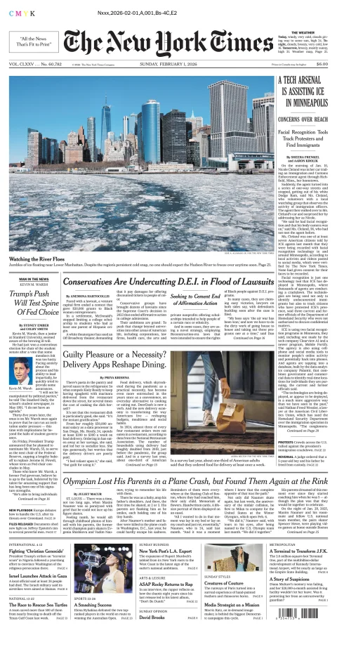 Portada de The New York Times (new York)