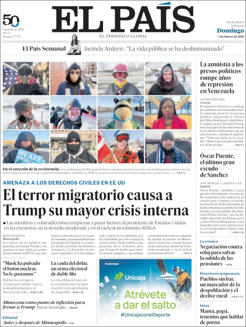 Portada de El Pais