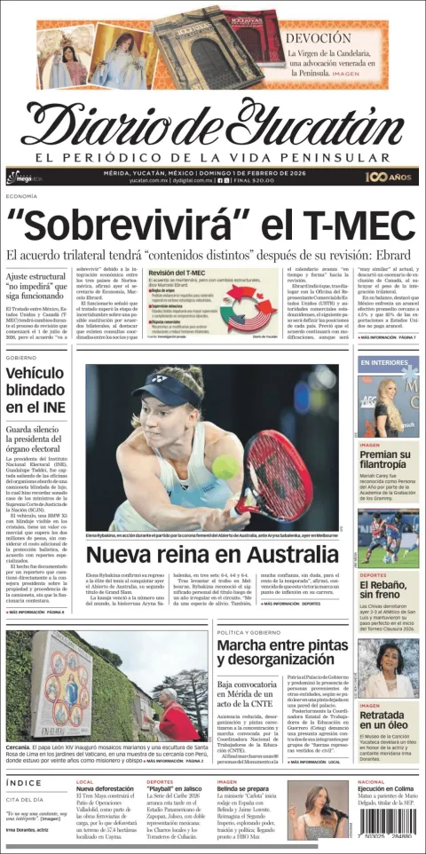 Portada de Diario de Yucatán