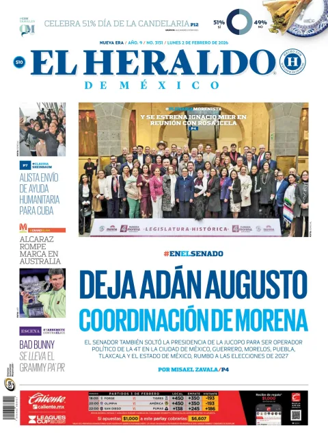 Portada de El Heraldo de Mexico