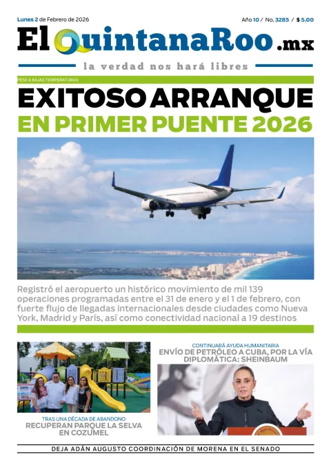 Portada de El Quintana Roo (portada) del 2026-02-02