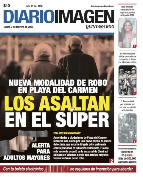 Portada de Diario Imagen Quintana Roo del lunes, 2 de febrero de 2026