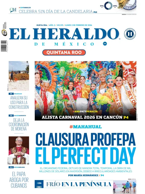 Portada de El Heraldo de Mexico - Quintana Roo