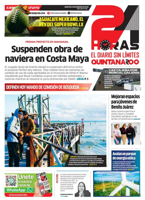 Portada de 24 Horas Quintana Roo