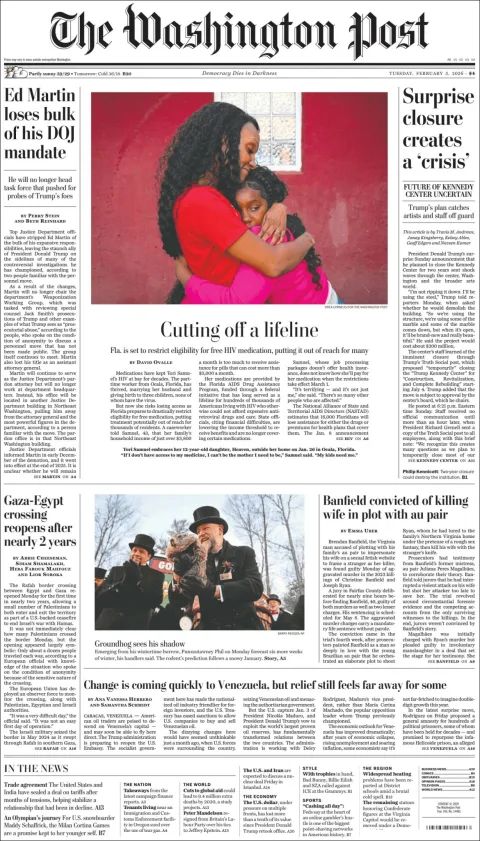 Portada de The Washington Post