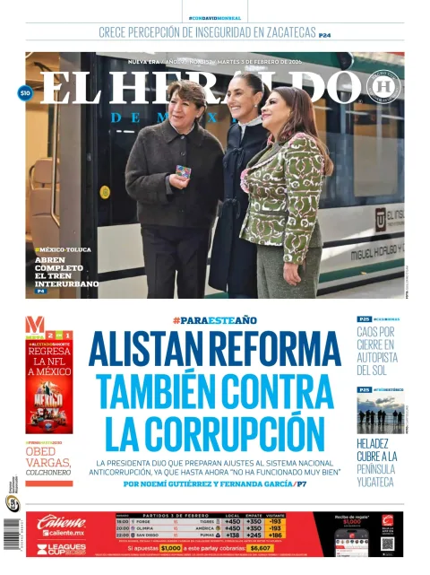 Portada de El Heraldo de Mexico