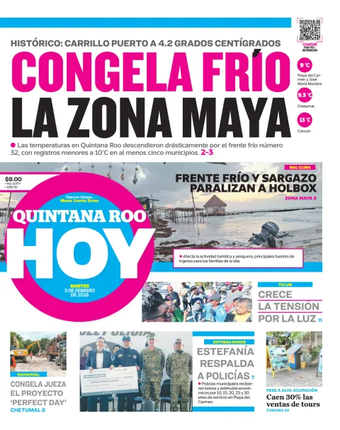 Portada de Quintana Roo Hoy (portada)