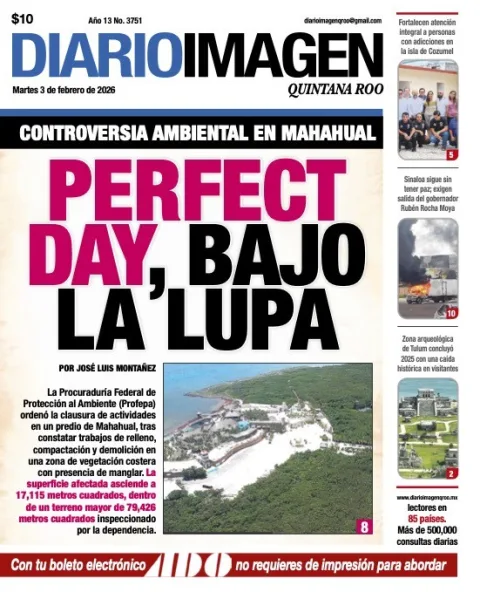 Portada de Diario Imagen Quintana Roo del martes, 3 de febrero de 2026