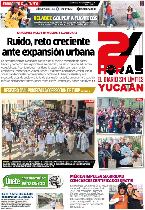 Portada de 24 Horas Yucatan