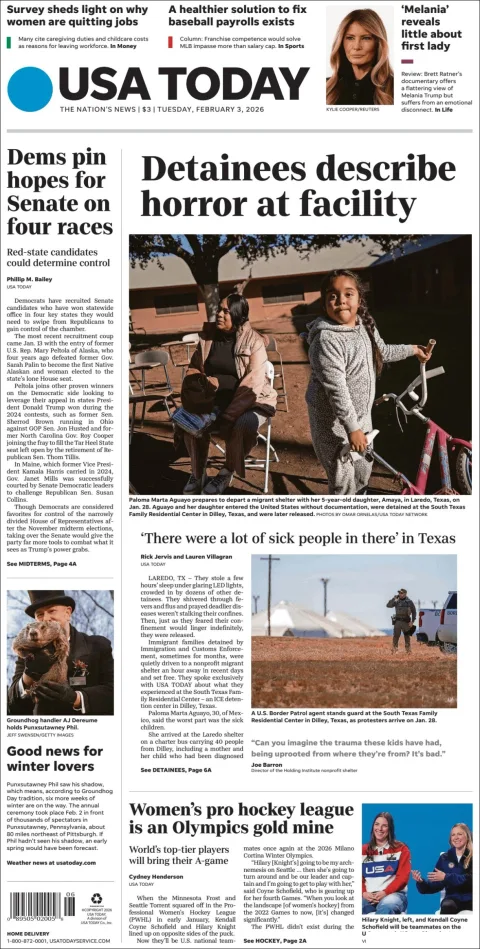 Portada de Usa Today