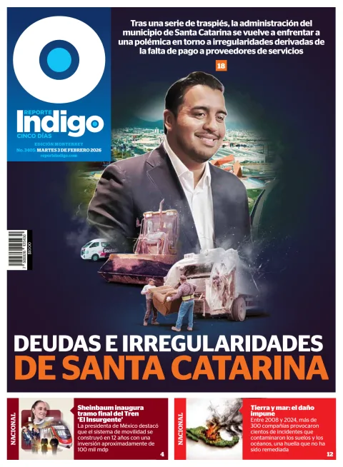 Portada de Reporte Indigo Monterrey del martes, 3 de febrero de 2026