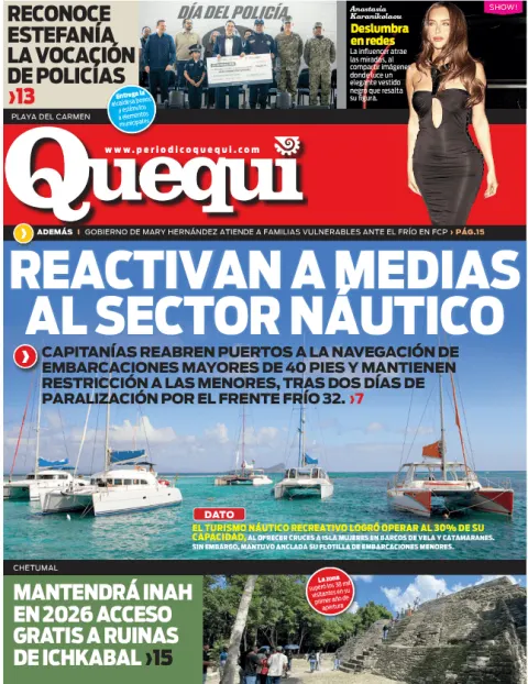 Portada de Quequi (contraportada) del martes, 3 de febrero de 2026