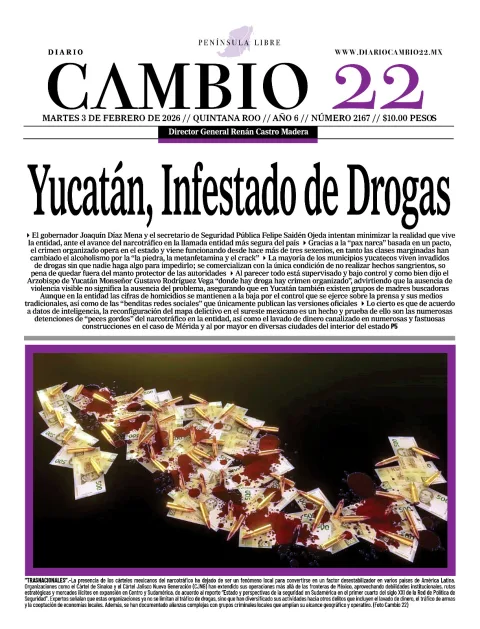 Portada de Diario Cambio 22 (portada) del martes, 3 de febrero de 2026