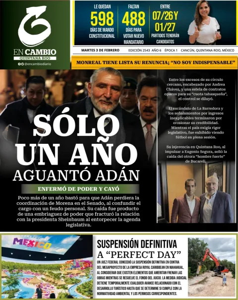 Portada de En Cambio - Quintana Roo (contraportada)