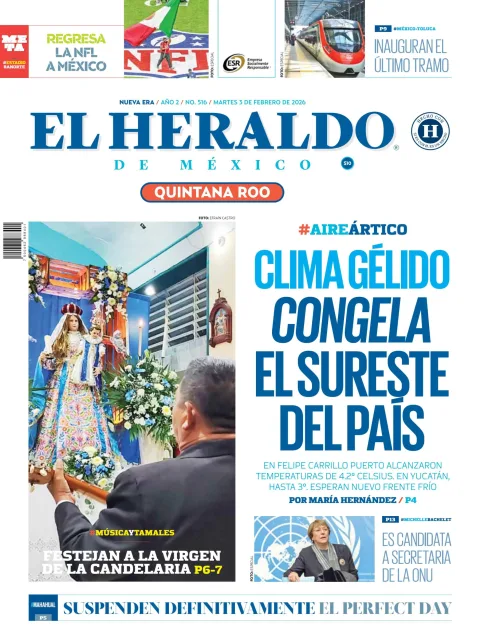 Portada de El Heraldo de Mexico - Quintana Roo