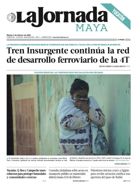 Portada de La Jornada Maya Yucatán del martes, 3 de febrero de 2026