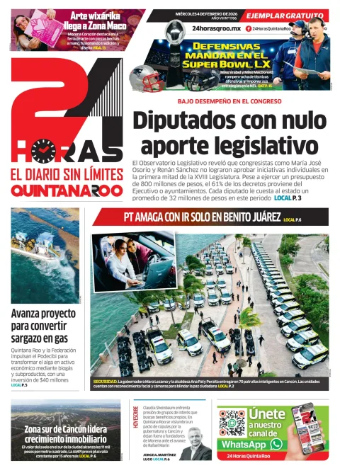 Portada de 24 Horas Quintana Roo