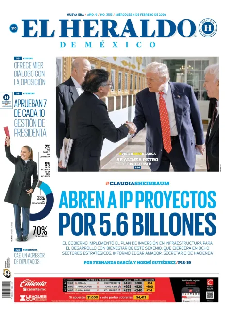 Portada de El Heraldo de Mexico