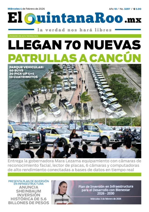 Portada de El Quintana Roo (portada) del 2026-02-04