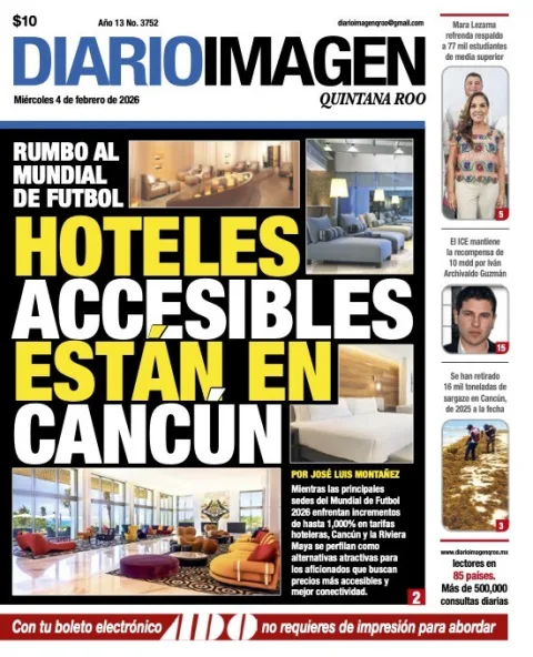 Portada de Diario Imagen Quintana Roo del miércoles, 4 de febrero de 2026