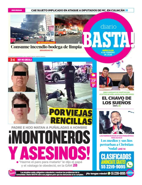 Portada de Basta! (contraportada)
