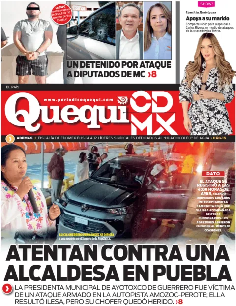 Portada de Quequi CDMX (contraportada) del miércoles, 4 de febrero de 2026