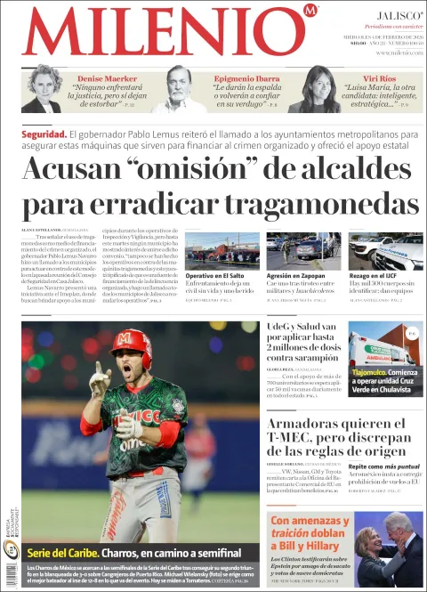 Portada de Milenio Jalisco del miércoles, 4 de febrero de 2026
