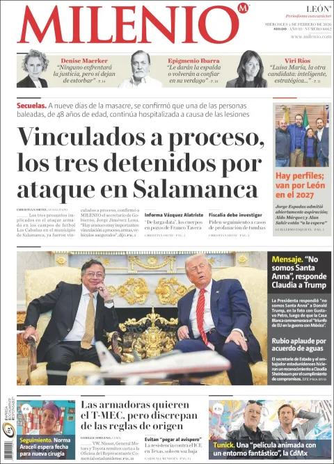 Portada de Milenio Leon del miércoles, 4 de febrero de 2026