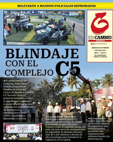 Portada de En Cambio - Tabasco (portada) del miércoles, 4 de febrero de 2026