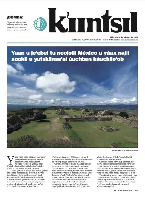 Portada de La Jornada - Kiintsil del miércoles, 4 de febrero de 2026