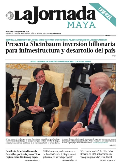 Portada de La Jornada Maya Campeche del miércoles, 4 de febrero de 2026