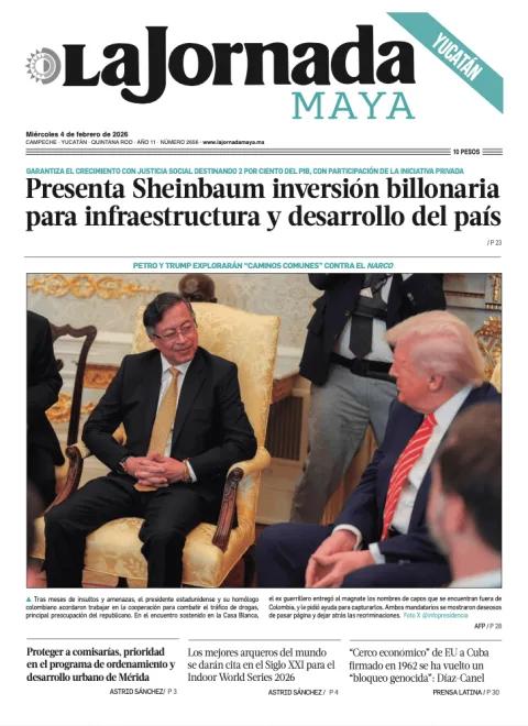 Portada de La Jornada Maya Yucatán del miércoles, 4 de febrero de 2026
