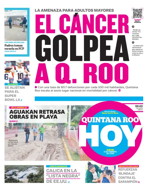 Portada de Quintana Roo Hoy (portada)