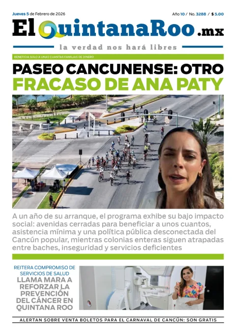 Portada de El Quintana Roo (portada) del 2026-02-05