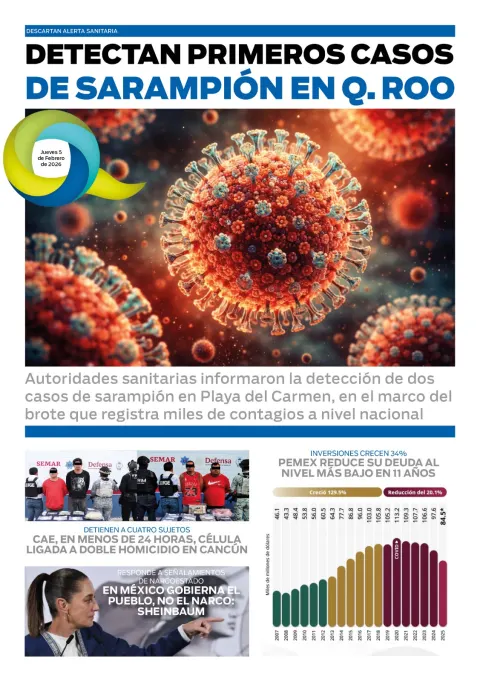 Portada de El Quintana Roo (contraportada) del 2026-02-05