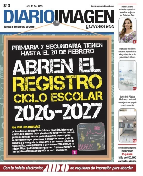 Portada de Diario Imagen Quintana Roo del jueves, 5 de febrero de 2026