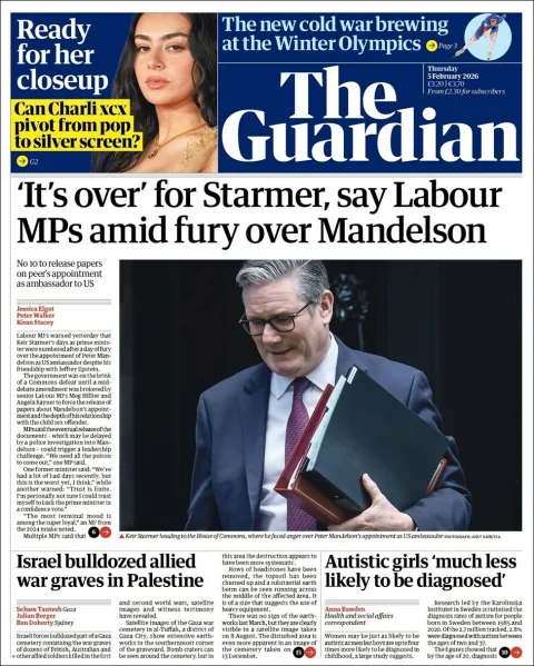 Portada de The Guardian (reino Unido) del jueves, 5 de febrero de 2026