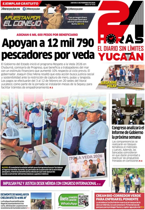 Portada de 24 Horas Yucatan